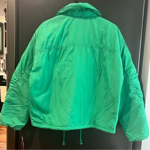 FP Movement Off The Bleachers Coaches Jacket in Green Size Small - Picture 8 of 12